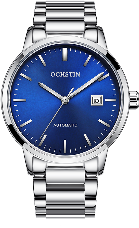 Blue Dial O C H S T I N Automatic Wristwatch PNG image