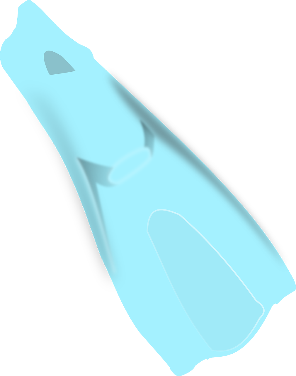 Blue Diving Fin Underwater.png PNG image