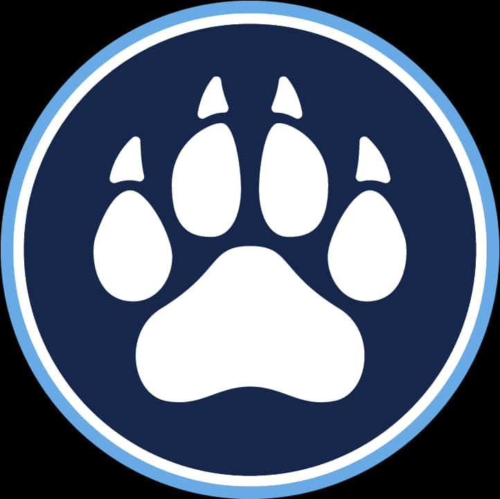 Blue Dog Paw Icon PNG image