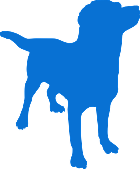 Blue Dog Silhouette PNG image