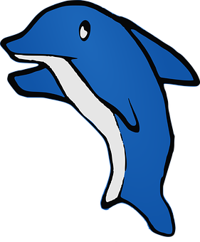 Blue Dolphin Graphic PNG image