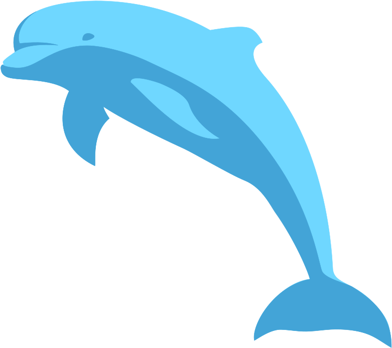 Blue Dolphin Graphic PNG image