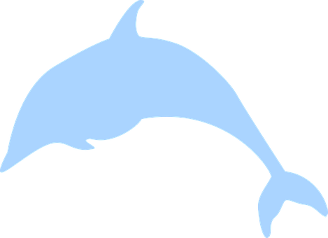 Blue Dolphin Silhouette PNG image