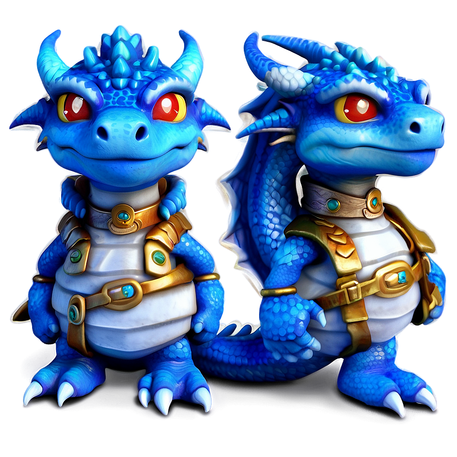 Blue Dragon And Warrior Princess Png 06252024 PNG image