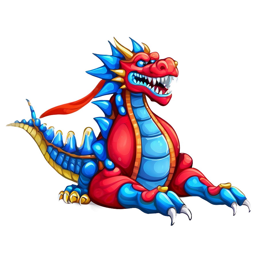 Blue Dragon Illustration Png 06252024 PNG image