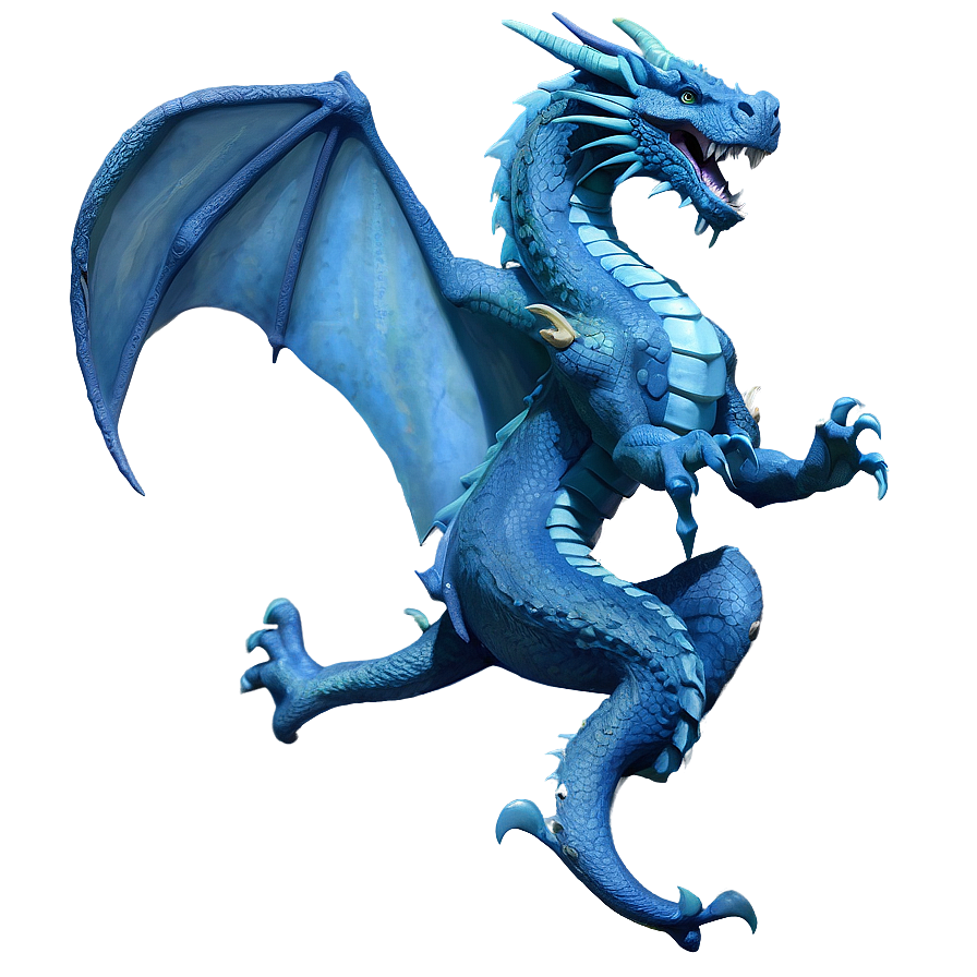 Blue Dragon In Mist Png Qwt87 PNG image