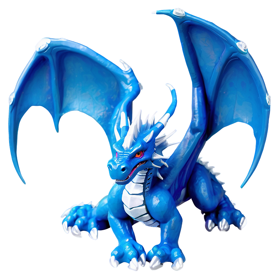 Blue Dragon With Crystal Png 06252024 PNG image