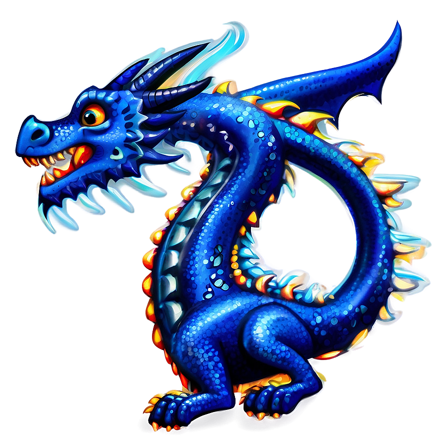 Blue Dragon With Stars Png 29 PNG image