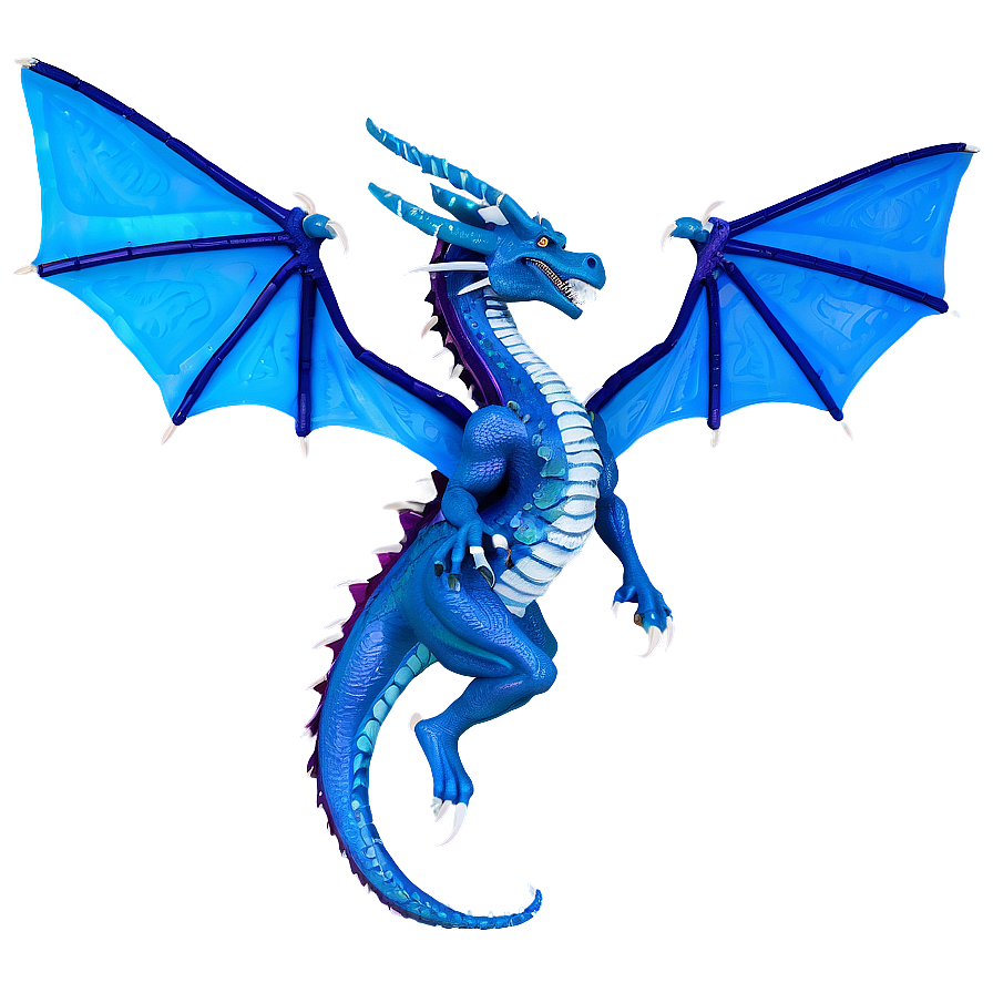 Blue Dragon With Wings Spread Png Spx PNG image