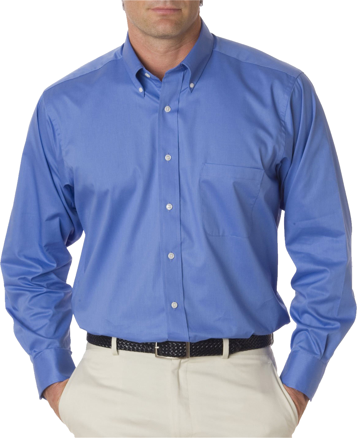 Blue Dress Shirt Man PNG image