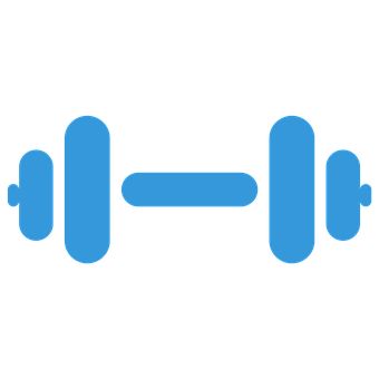 Blue Dumbbell Icon PNG image