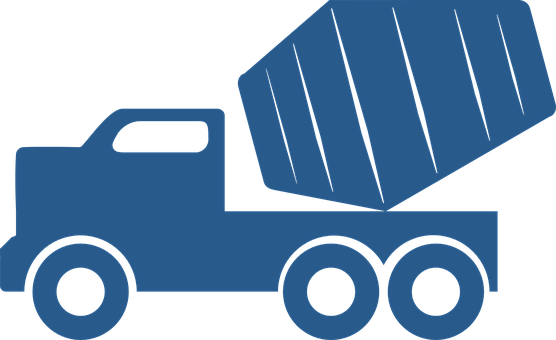 Blue Dump Truck Vector Illustration PNG image