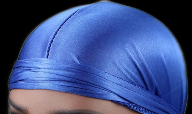 Blue Durag Headwear Closeup PNG image