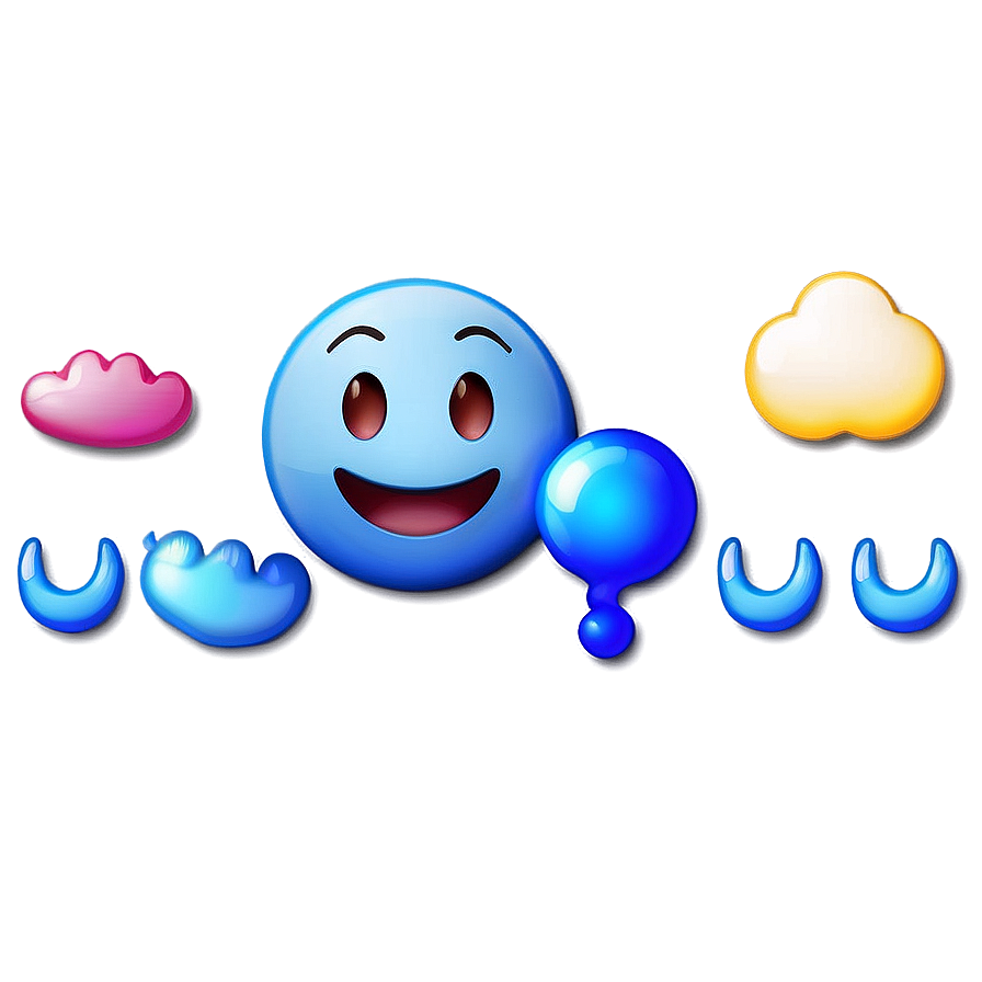 Blue Emoji Characters Png Edition 42 PNG image