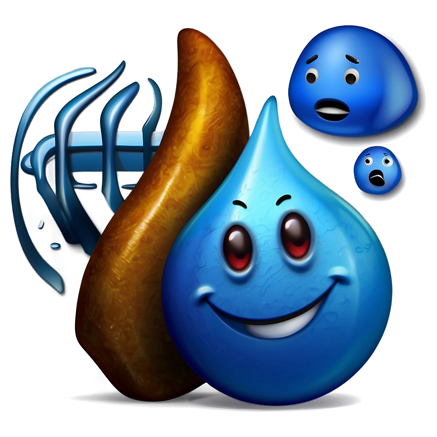 Blue Emoji Reactions Png Set 06282024 PNG image