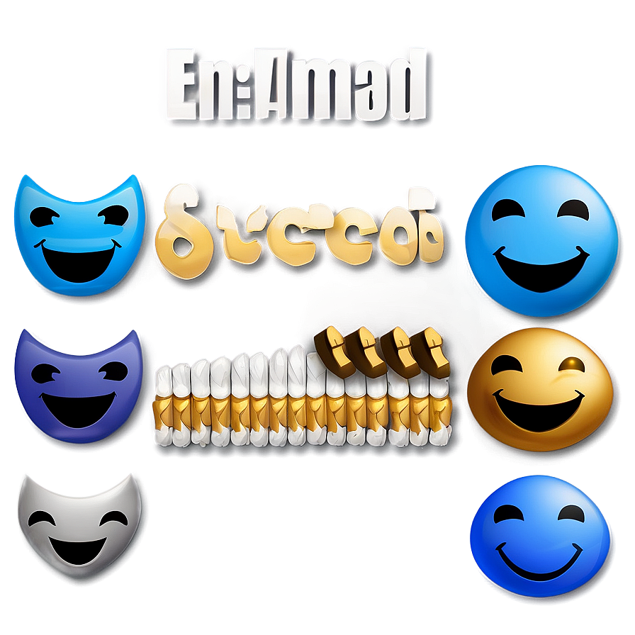 Blue Emoji Smiles Png Series 06282024 PNG image