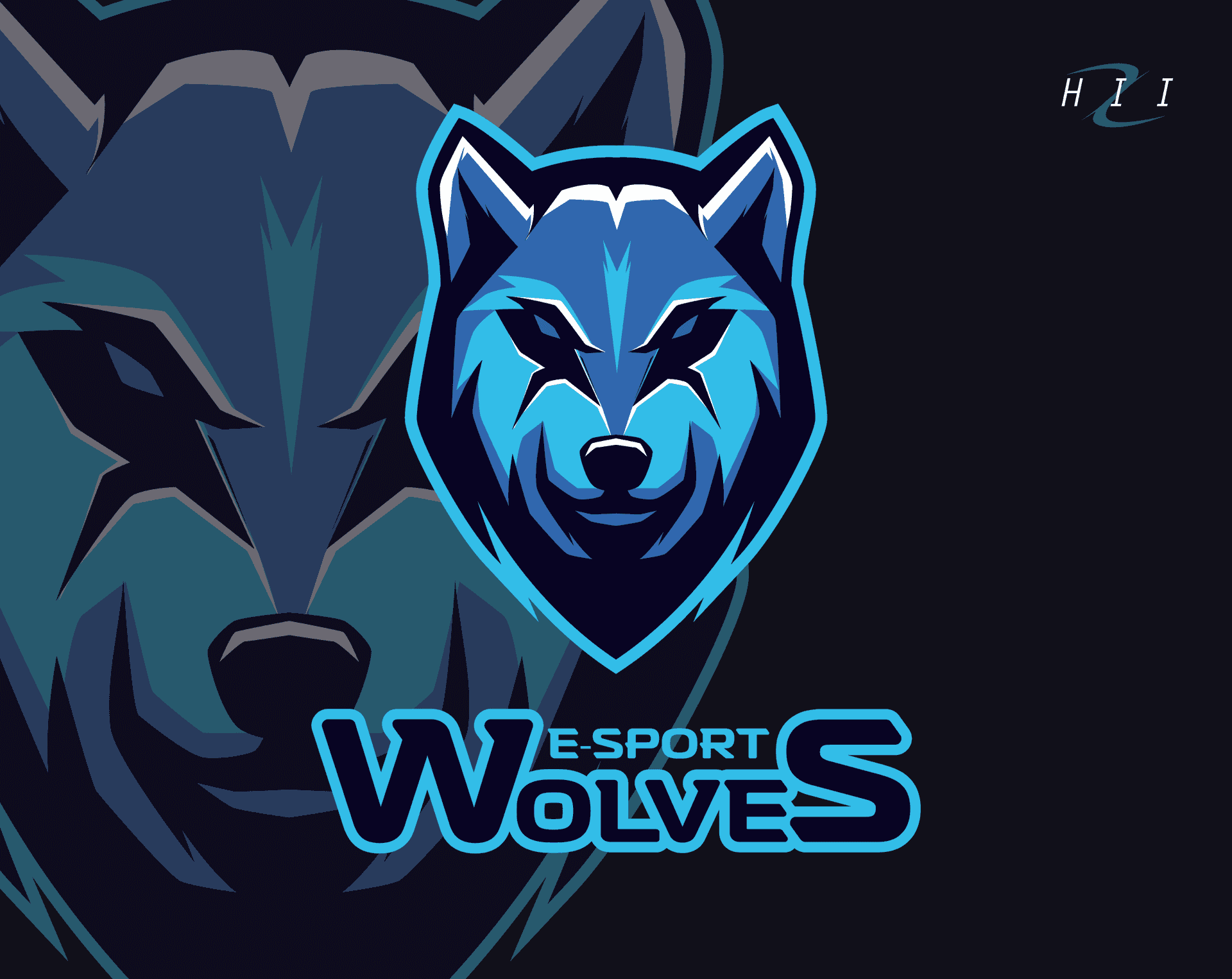 Blue Esports Wolf Logo PNG image