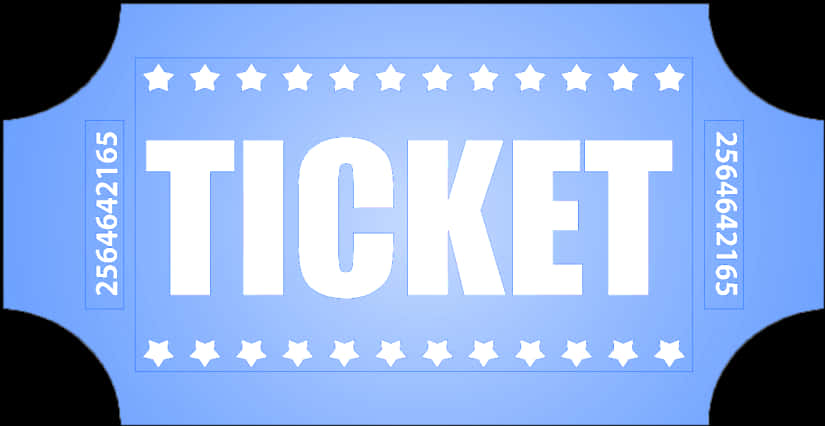 Blue Event Ticket Template PNG image