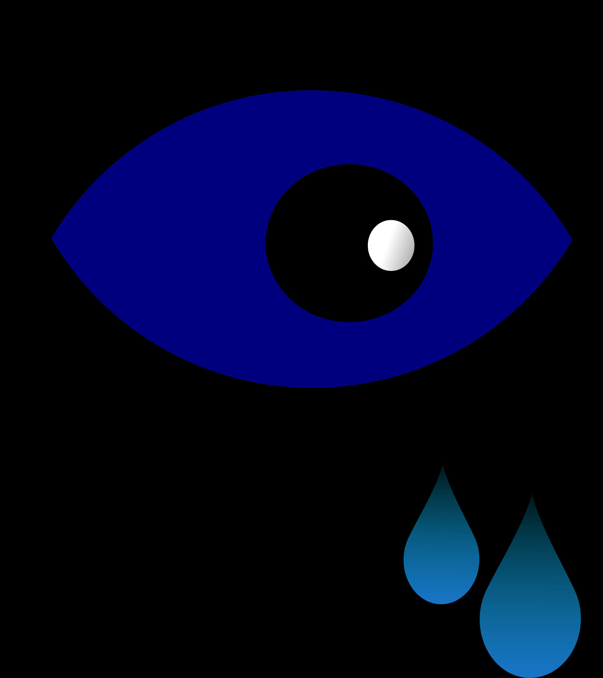 Blue Eyeand Tears Graphic PNG image