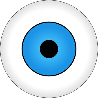 Blue Eyeball Graphic PNG image