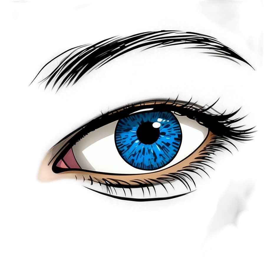 Blue Eyes Comic Style Png Sfe PNG image