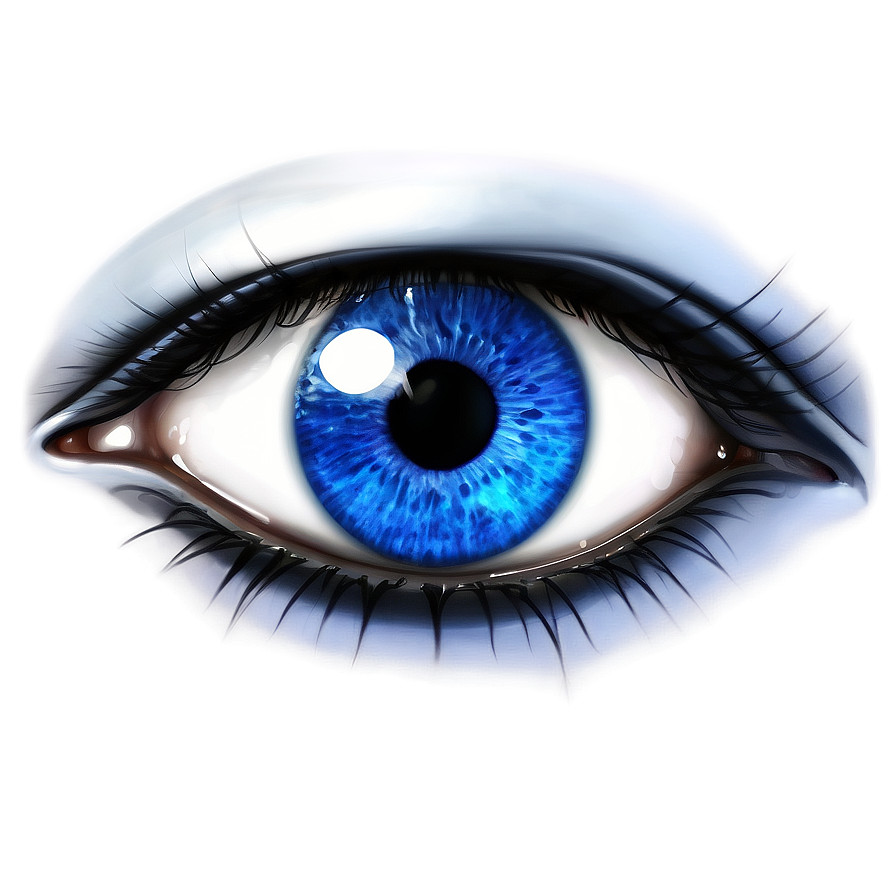 Blue Eyes Digital Art Png 06122024 PNG image