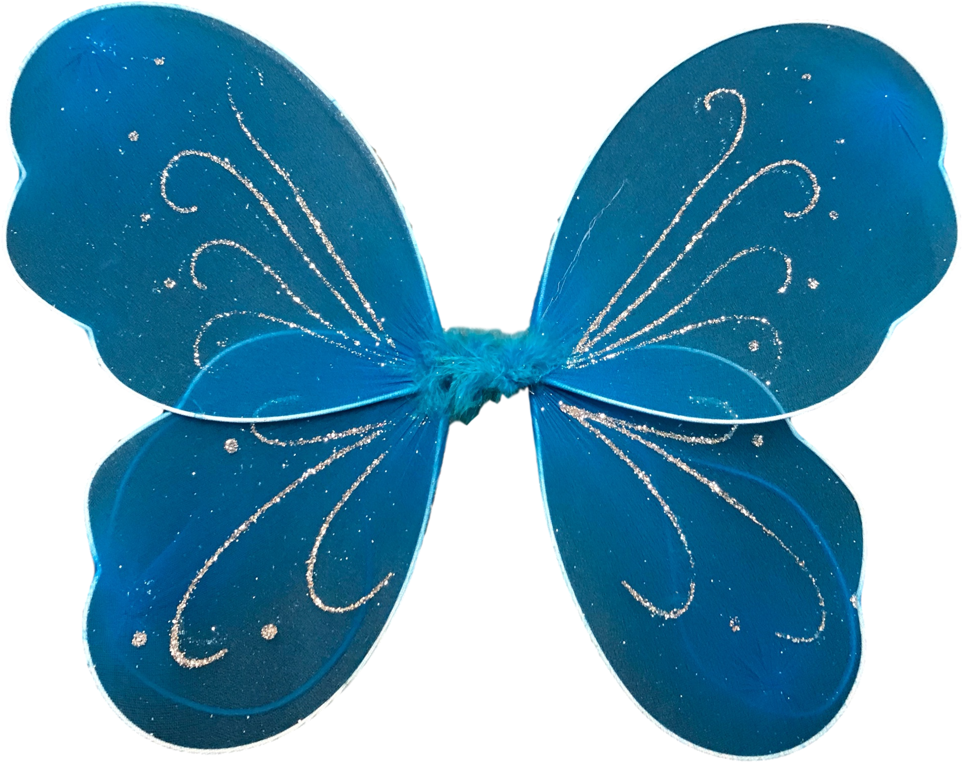 Blue Fairy Wings Costume Accessory PNG image