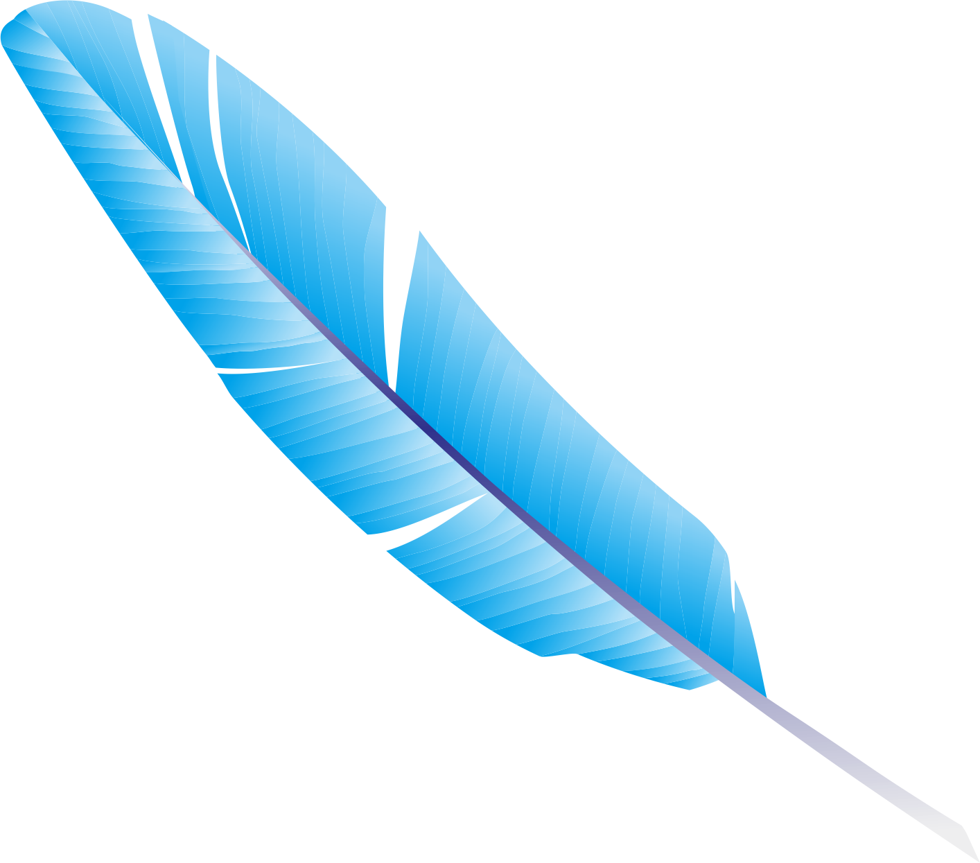 Blue Feather Illustration.png PNG image