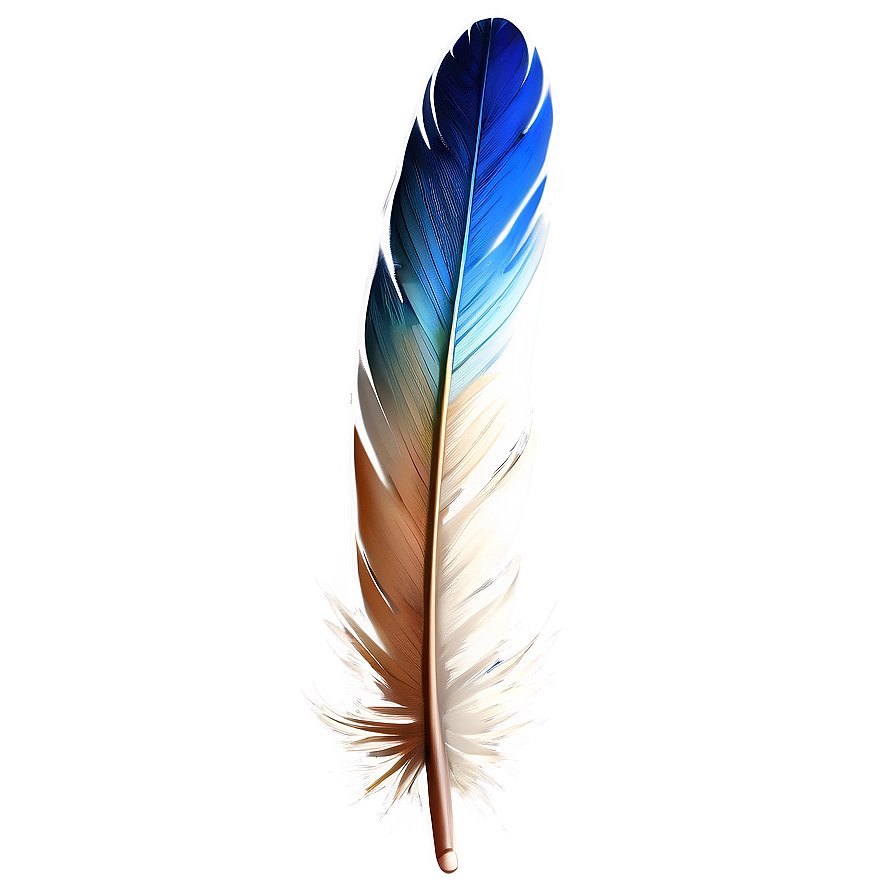 Blue Feather Quill Png 40 PNG image