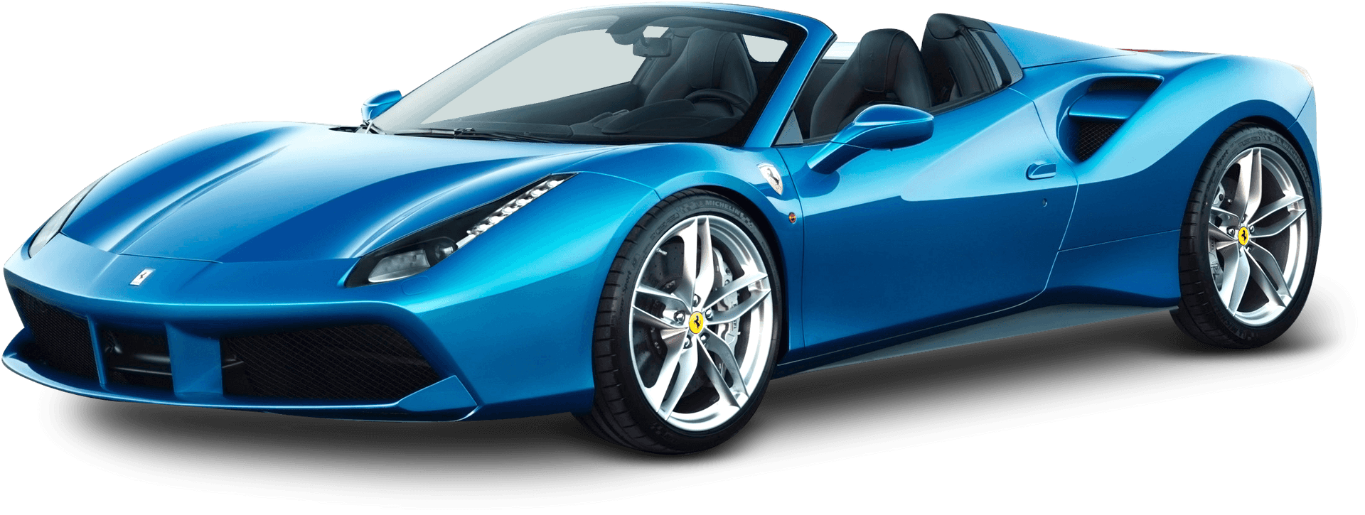 Blue Ferrari Sports Car Profile PNG image