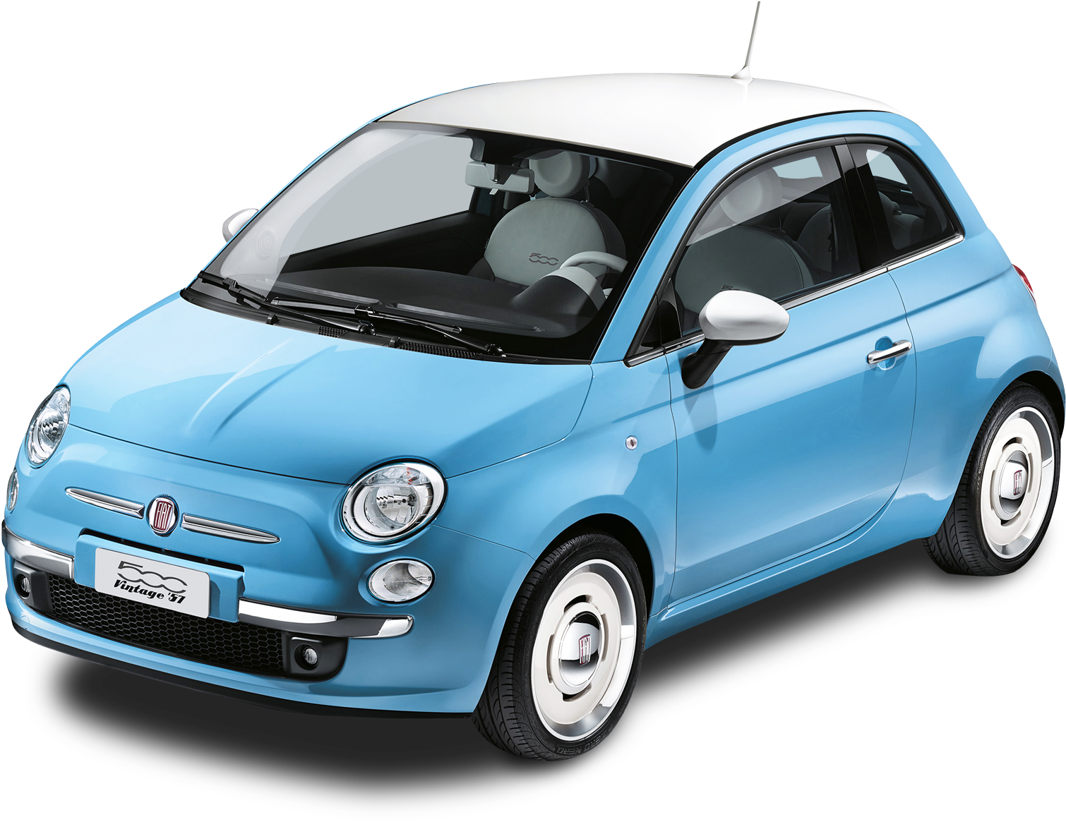 Blue Fiat500 Vintage Car PNG image