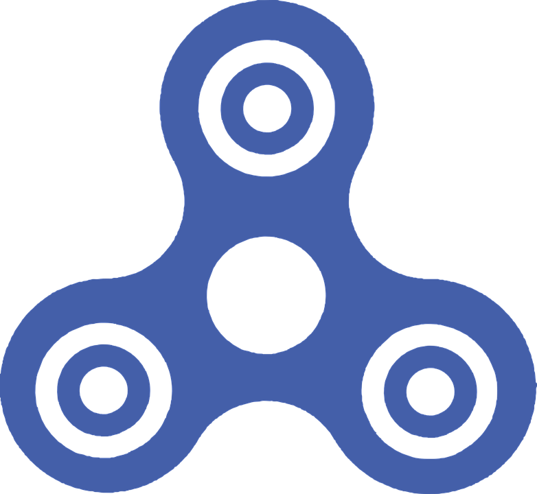 Blue Fidget Spinner Graphic PNG image