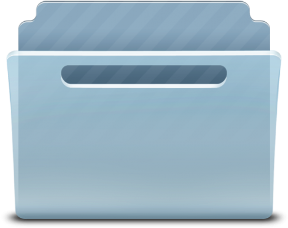 Blue File Folder Icon PNG image