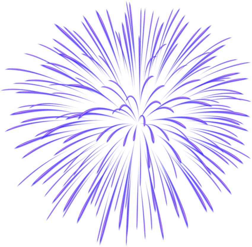 Blue Firework Explosion Graphic PNG image
