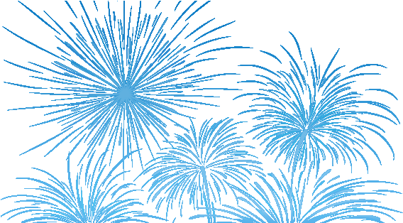 Blue Fireworks Display PNG image