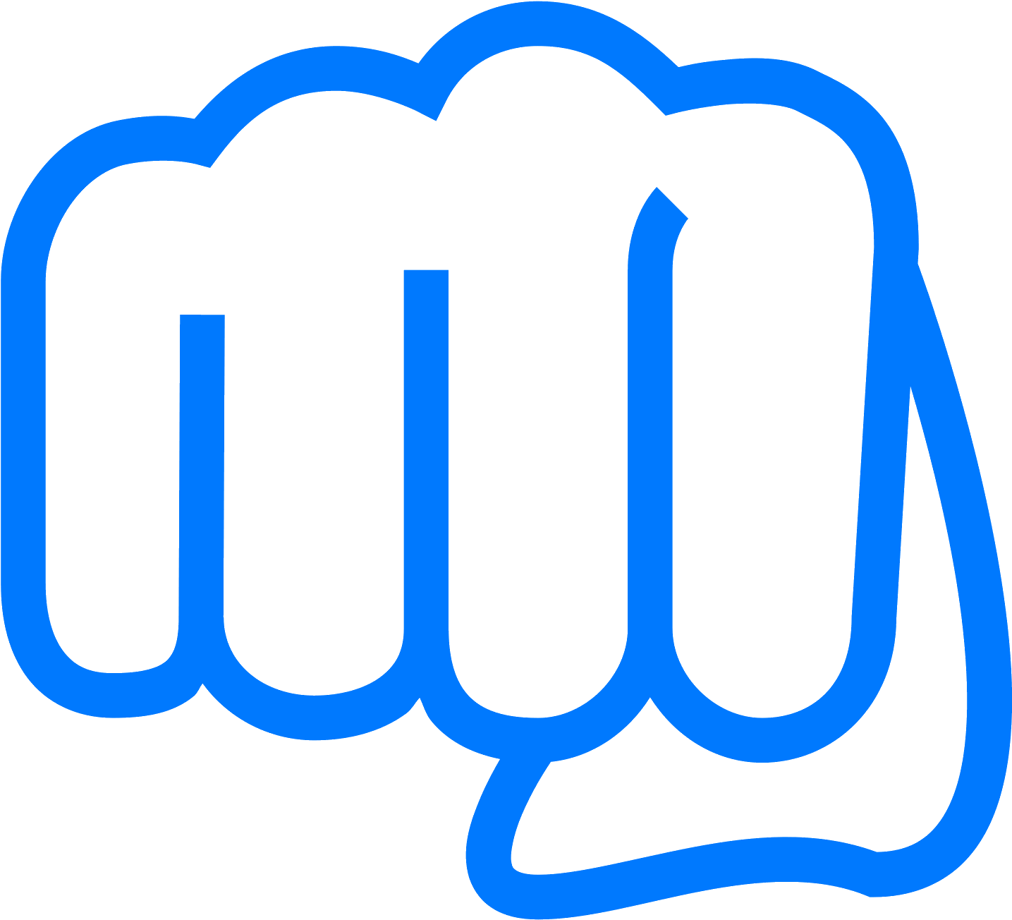 Blue Fist Icon PNG image