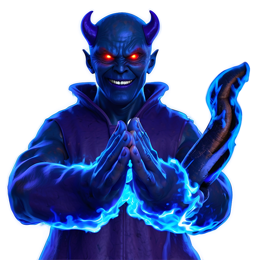 Blue Flame Devil Png 05232024 PNG image