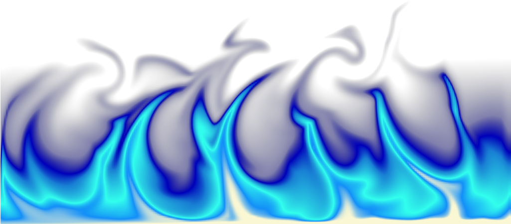 Blue Flame Digital Artwork PNG image