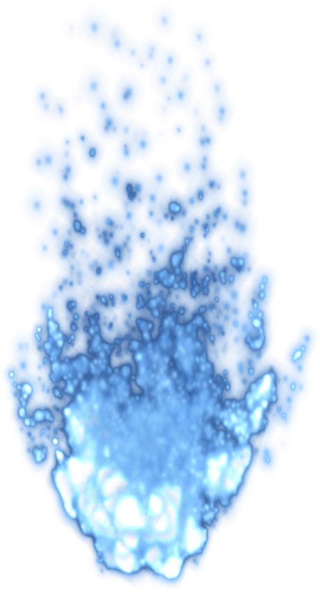 Blue Flame Energy Abstract PNG image