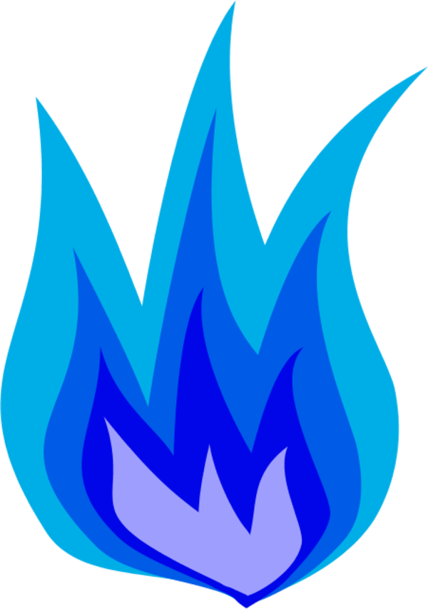 Blue Flame Graphic Vector PNG image