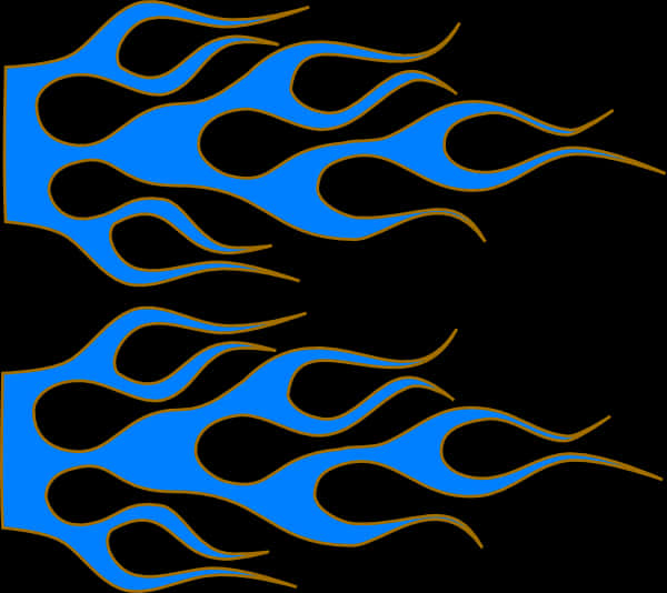 Blue Flame Graphicon Black Background PNG image