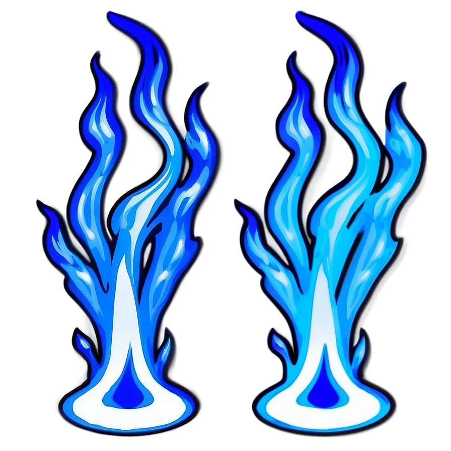 Blue Flames Art Png 06122024 PNG image