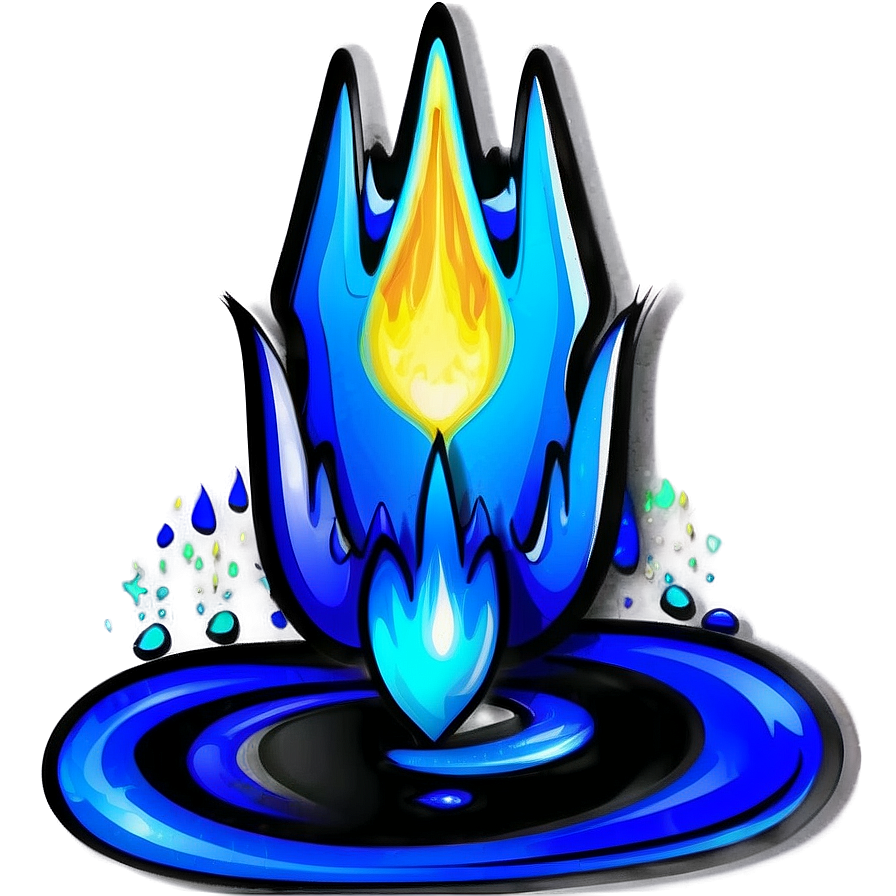 Blue Flames Art Png Ias PNG image