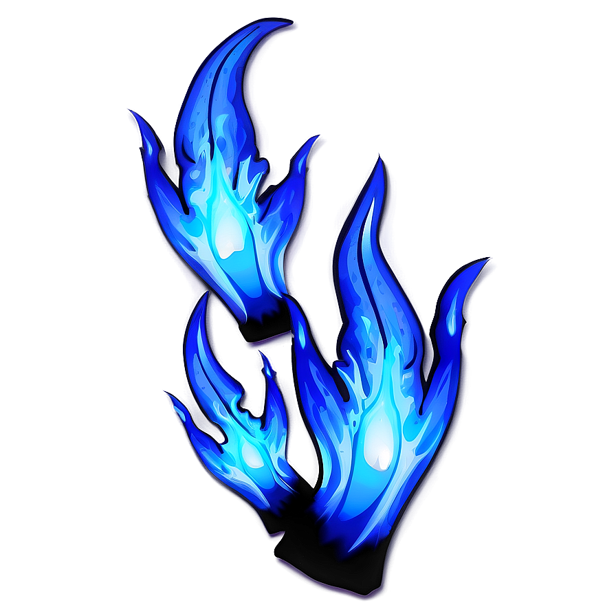 Blue Flames Decoration Png 06122024 PNG image