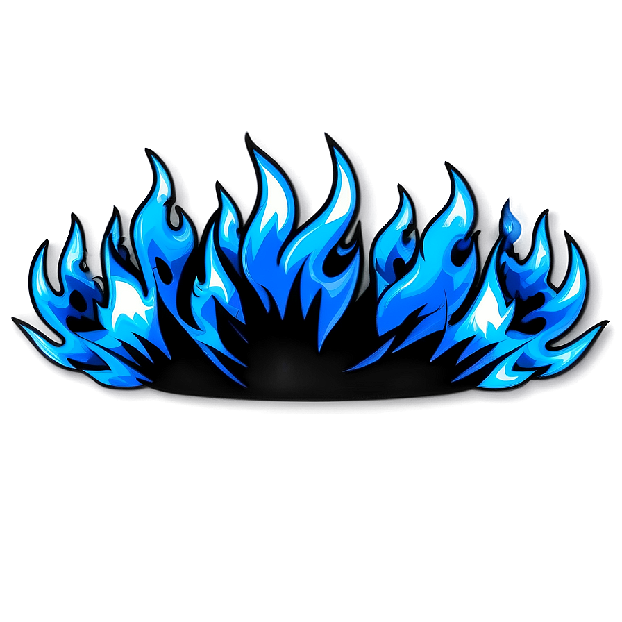 Blue Flames Graphic Png Hto93 PNG image