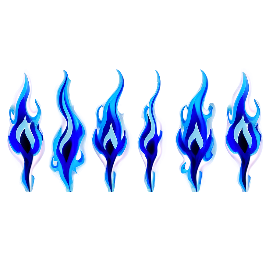 Blue Flames Pattern Png Xdu2 PNG image