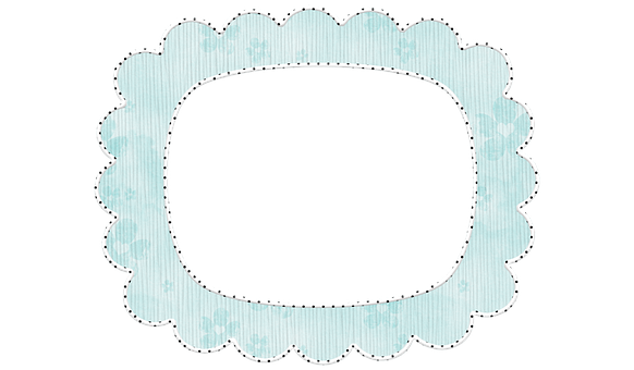 Blue Floral Frame Template PNG image