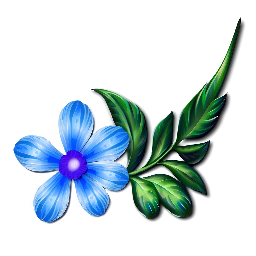 Blue Flower Abstract Png 05242024 PNG image