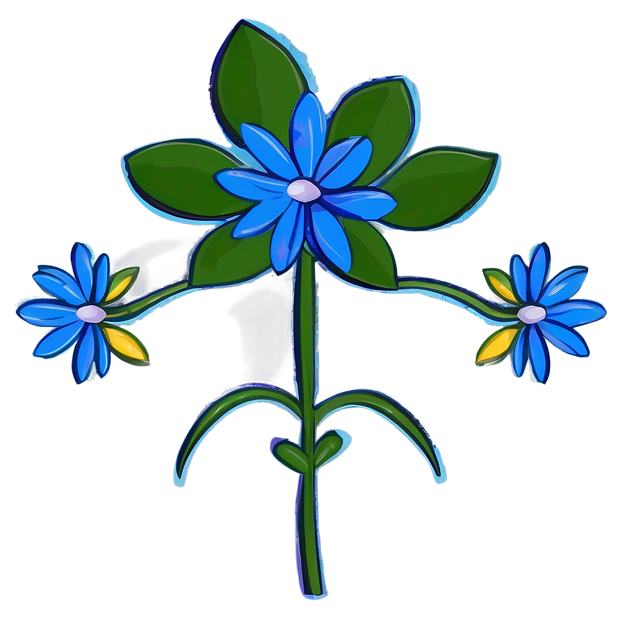 Blue Flower Bloom Png 89 PNG image