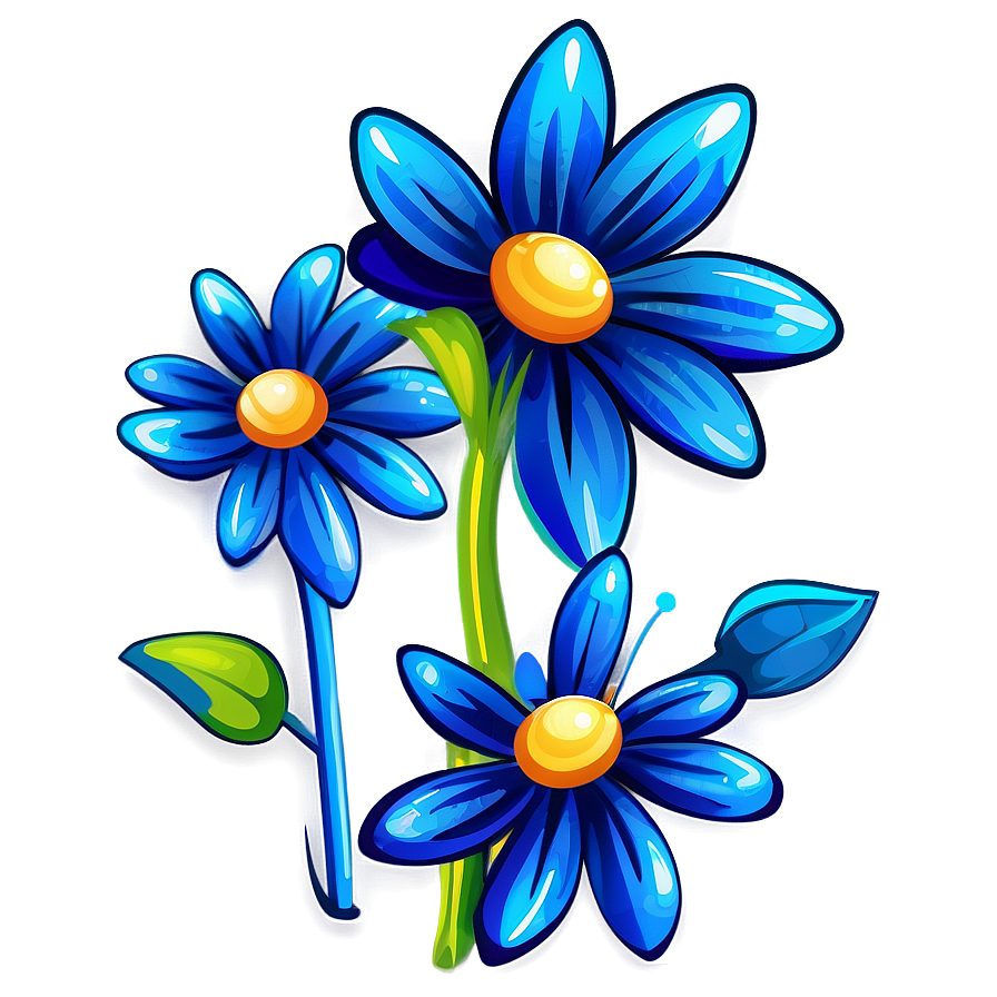 Blue Flower Clipart Png 69 PNG image